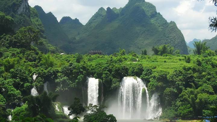 Enjoy The Waterfall In Greenery